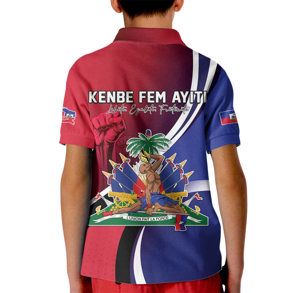 Haiti Strong Kid Polo Shirt Kenbe Fem Ayiti
