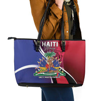 Haiti Strong Leather Tote Bag Kenbe Fem Ayiti