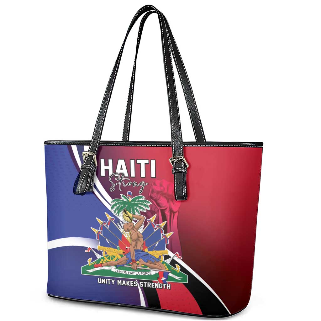 Haiti Strong Leather Tote Bag Kenbe Fem Ayiti