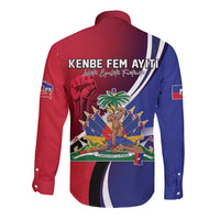 Haiti Strong Long Sleeve Button Shirt Kenbe Fem Ayiti