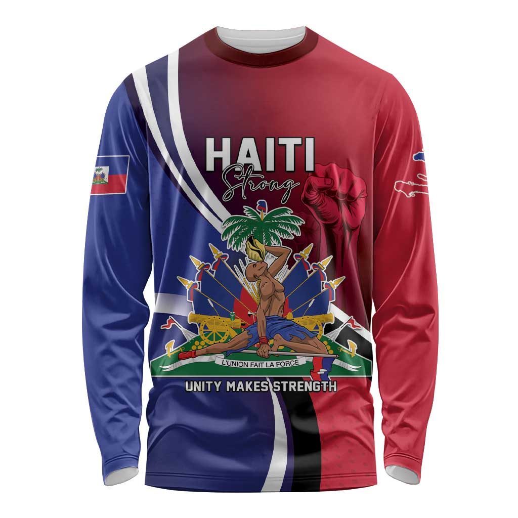 Haiti Strong Long Sleeve Shirt Kenbe Fem Ayiti