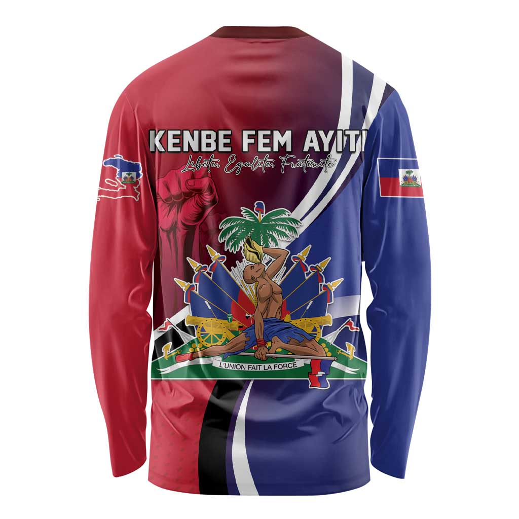 Haiti Strong Long Sleeve Shirt Kenbe Fem Ayiti