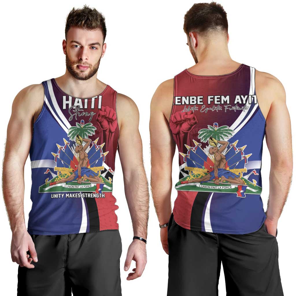Haiti Strong Men Tank Top Kenbe Fem Ayiti