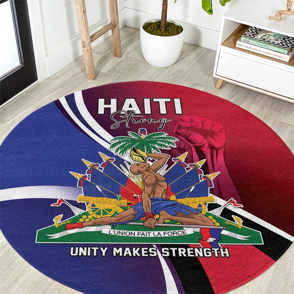 Haiti Strong Round Carpet Kenbe Fem Ayiti