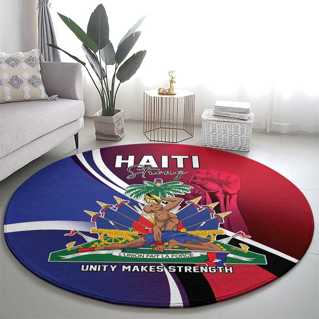 Haiti Strong Round Carpet Kenbe Fem Ayiti