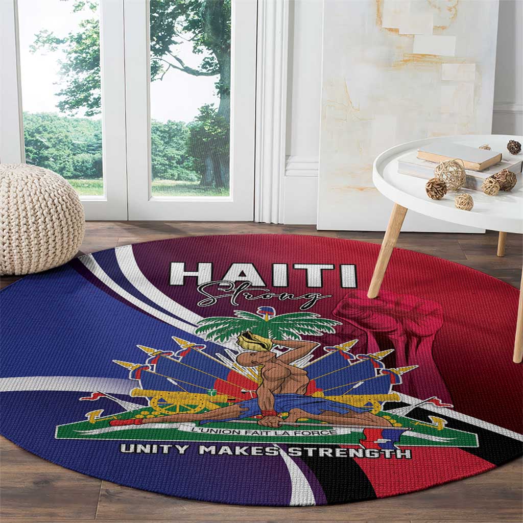 Haiti Strong Round Carpet Kenbe Fem Ayiti