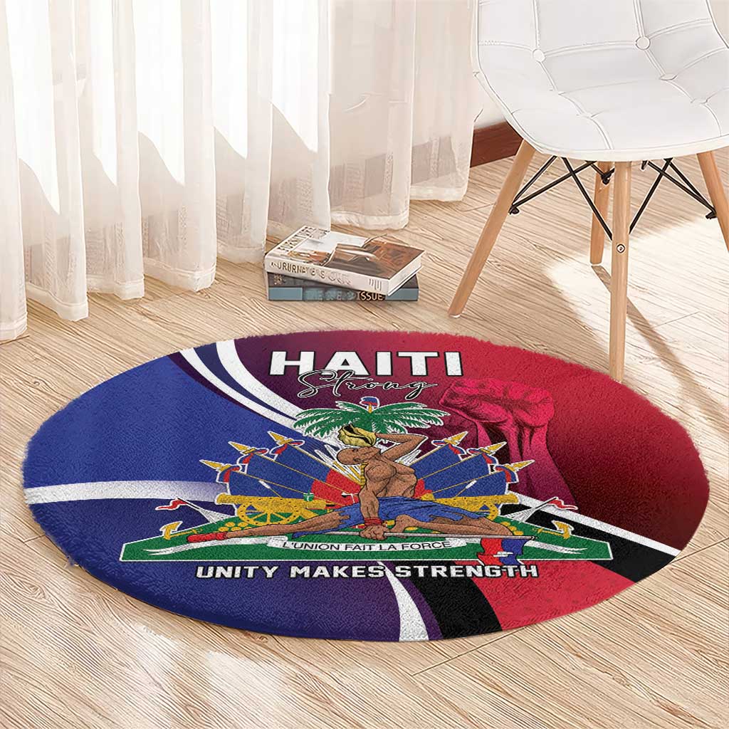 Haiti Strong Round Carpet Kenbe Fem Ayiti