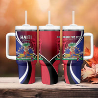 Haiti Strong Tumbler With Handle Kenbe Fem Ayiti