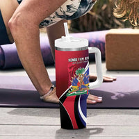 Haiti Strong Tumbler With Handle Kenbe Fem Ayiti