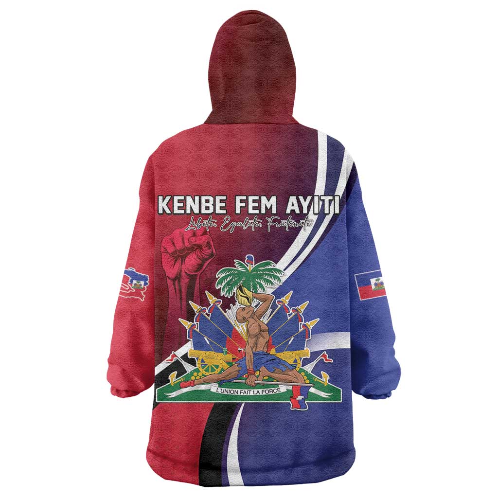 Haiti Strong Wearable Blanket Hoodie Kenbe Fem Ayiti