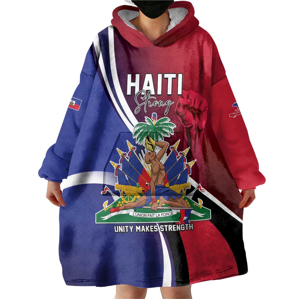 Haiti Strong Wearable Blanket Hoodie Kenbe Fem Ayiti