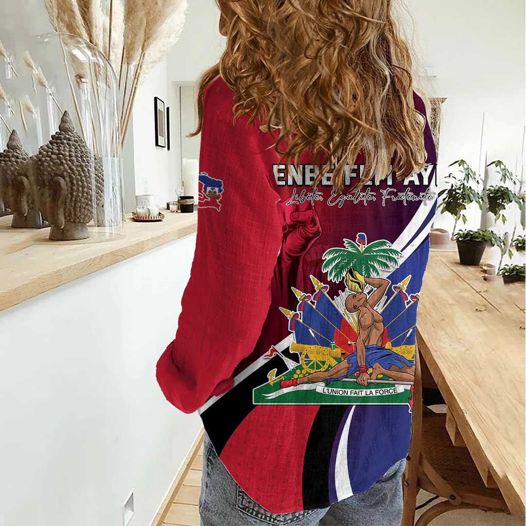 Haiti Strong Women Casual Shirt Kenbe Fem Ayiti