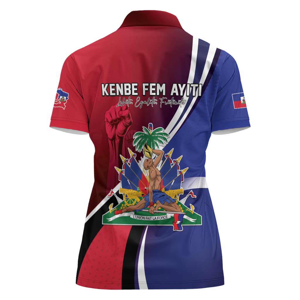 Haiti Strong Women Polo Shirt Kenbe Fem Ayiti