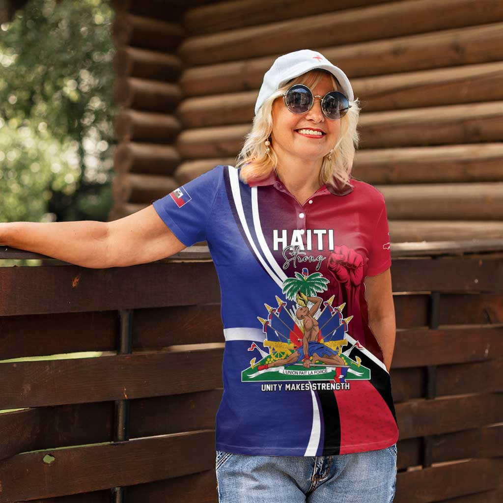 Haiti Strong Women Polo Shirt Kenbe Fem Ayiti