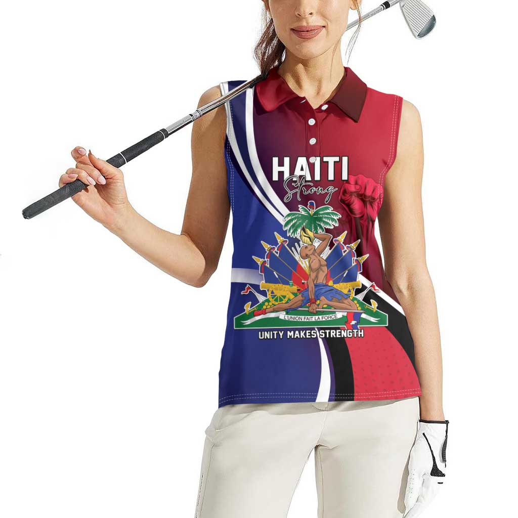 Haiti Strong Women Sleeveless Polo Shirt Kenbe Fem Ayiti
