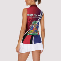 Haiti Strong Women Sleeveless Polo Shirt Kenbe Fem Ayiti