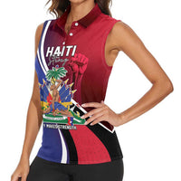 Haiti Strong Women Sleeveless Polo Shirt Kenbe Fem Ayiti