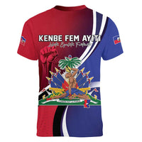 Haiti Strong Women V-Neck T-Shirt Kenbe Fem Ayiti