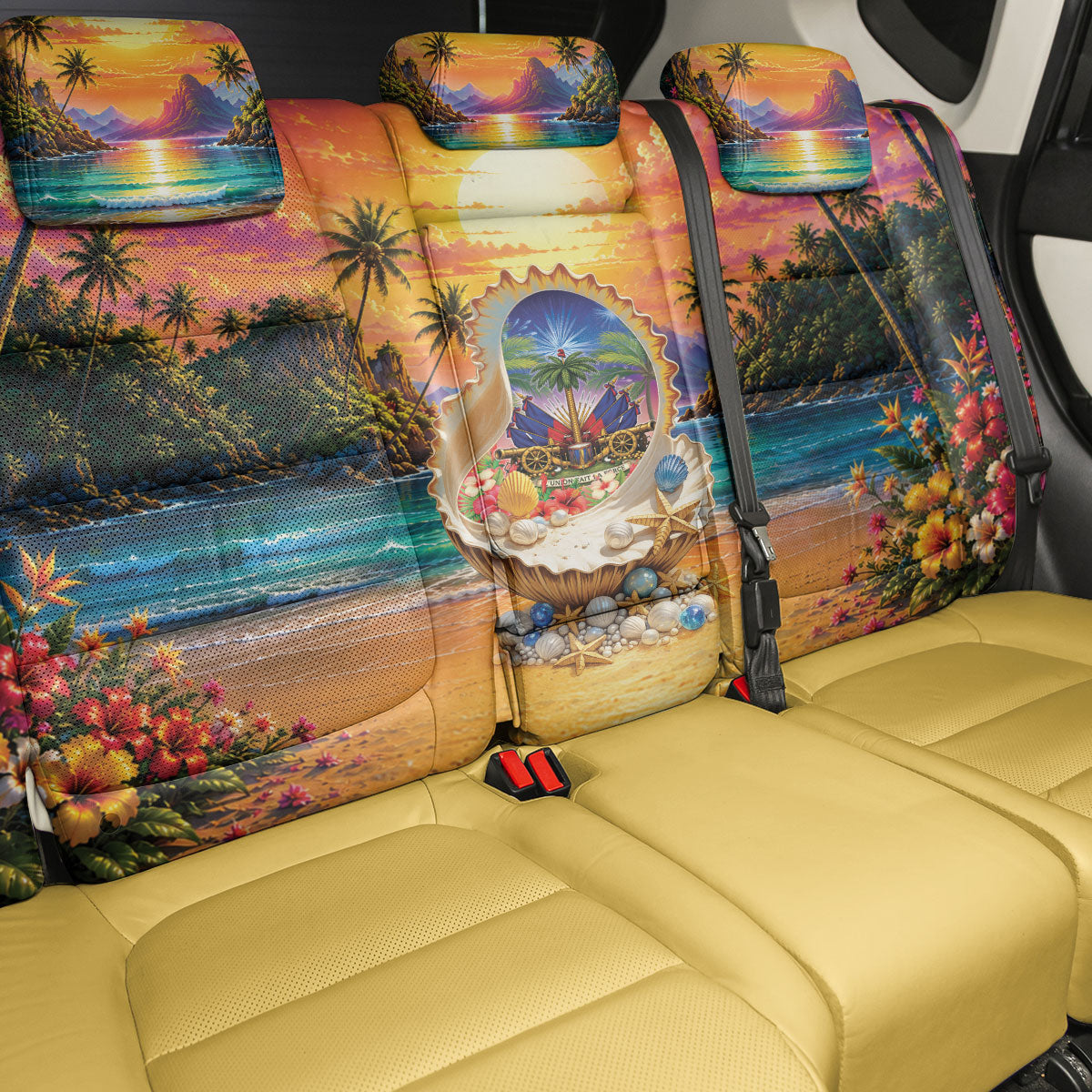 Haiti Back Car Seat Cover The Pearl Of The Antilles
