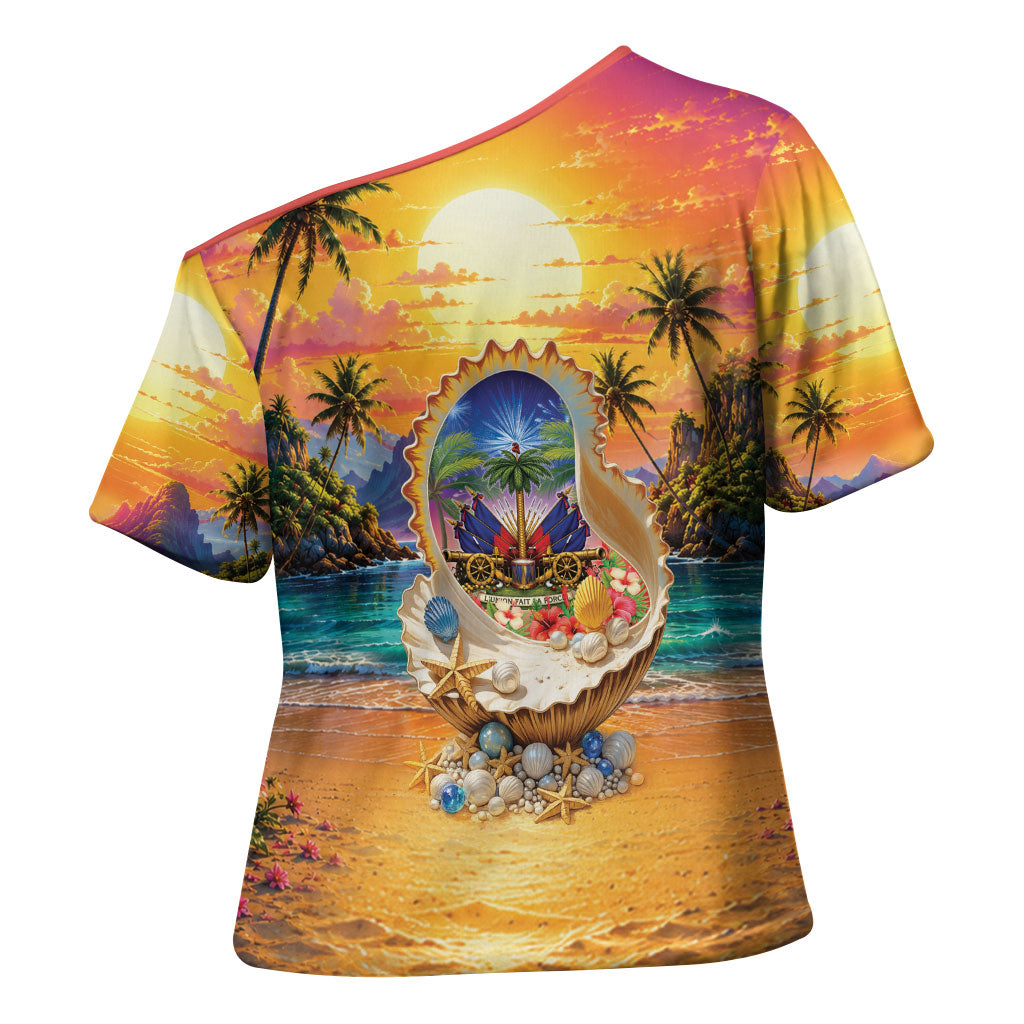 Haiti Cross Shoulder Shirt The Pearl Of The Antilles