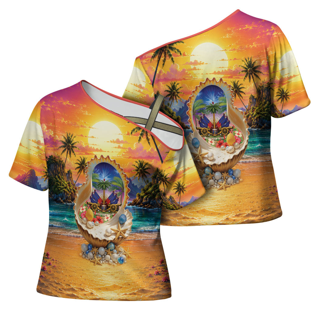 Haiti Cross Shoulder Shirt The Pearl Of The Antilles