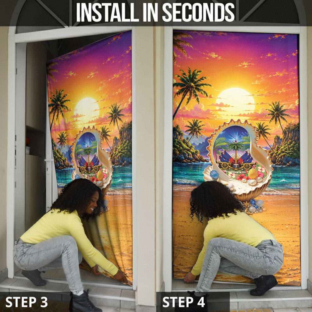 Haiti Door Cover The Pearl Of The Antilles