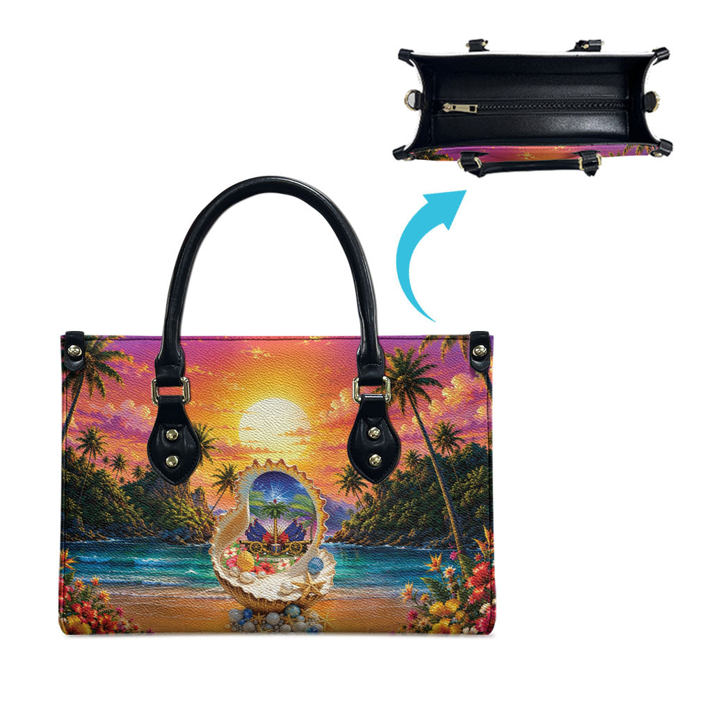 Haiti Leather Bag The Pearl Of The Antilles