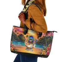 Haiti Leather Tote Bag The Pearl Of The Antilles