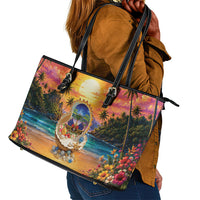 Haiti Leather Tote Bag The Pearl Of The Antilles