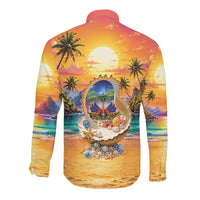 Haiti Long Sleeve Button Shirt The Pearl Of The Antilles