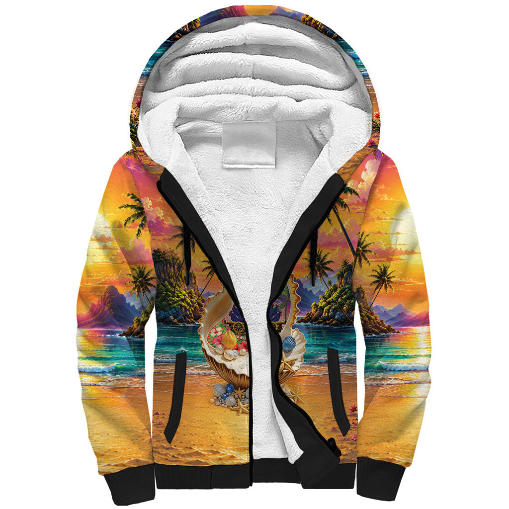 Haiti Sherpa Hoodie The Pearl Of The Antilles