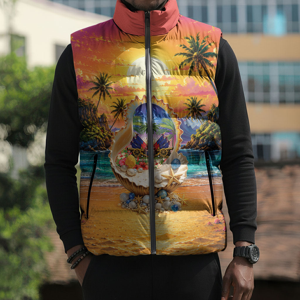 Haiti Sleeveless Puffer Jacket The Pearl Of The Antilles