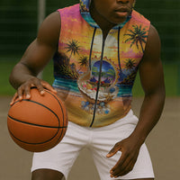 Haiti Sleeveless Zip Hoodie The Pearl Of The Antilles