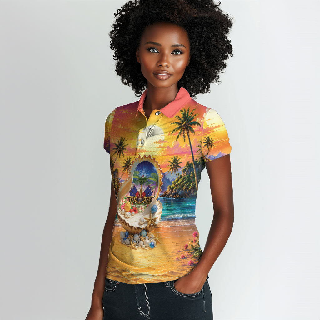 Haiti Women Polo Shirt The Pearl Of The Antilles