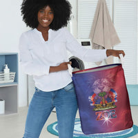 Haitian Zoe Laundry Basket Roaring Lion With Coat Of Arms
