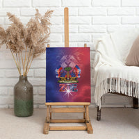 Haitian Zoe Canvas Wall Art Roaring Lion With Coat Of Arms
