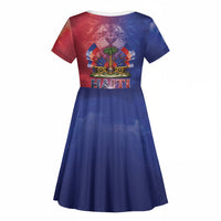 Haitian Zoe Kid Short Sleeve Dress Roaring Lion With Coat Of Arms