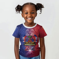 Haitian Zoe Kid T shirt Roaring Lion With Coat Of Arms
