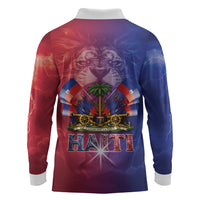 Haitian Zoe Long Sleeve Polo Shirt Roaring Lion With Coat Of Arms