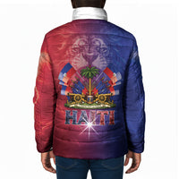 Haitian Zoe Padded Jacket Roaring Lion With Coat Of Arms