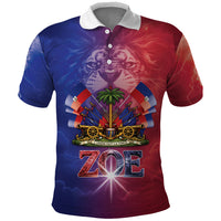 Haitian Zoe Polo Shirt Roaring Lion With Coat Of Arms