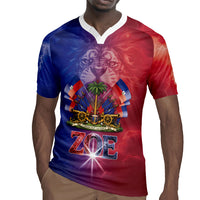 Haitian Zoe Rugby Jersey Roaring Lion With Coat Of Arms