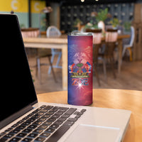Haitian Zoe Skinny Tumbler Roaring Lion With Coat Of Arms