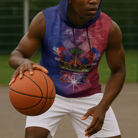Haitian Zoe Sleeveless Hoodie Roaring Lion With Coat Of Arms