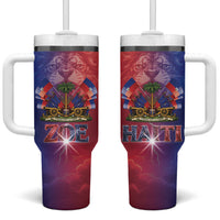 Haitian Zoe Tumbler With Handle Roaring Lion With Coat Of Arms