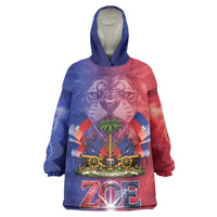 Haitian Zoe Wearable Blanket Hoodie Roaring Lion With Coat Of Arms