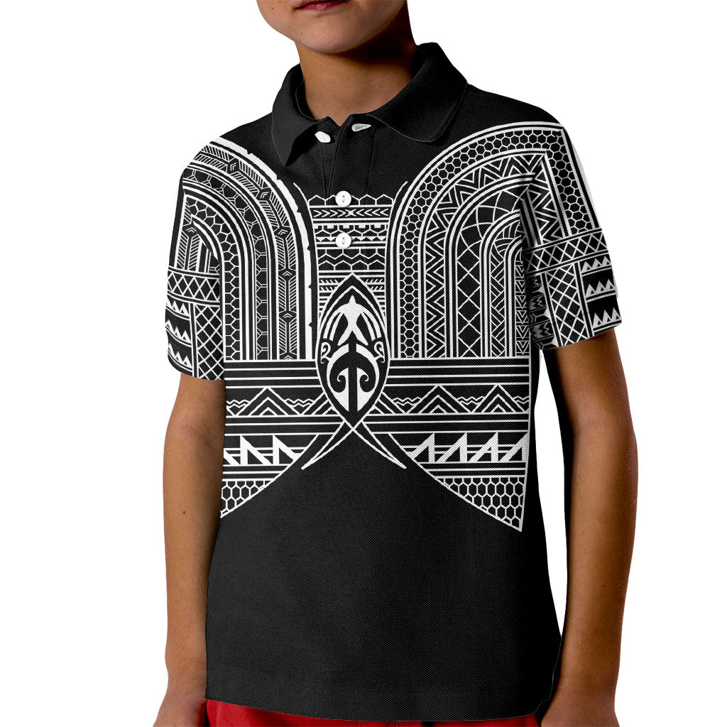 Philippines Igorot Tribal Inspired Kid Polo Shirt Black Version