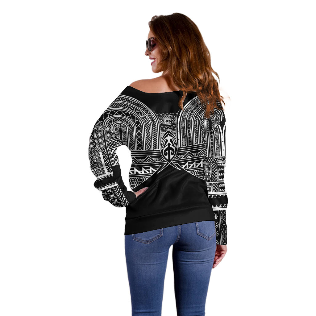 Philippines Igorot Tribal Inspired Off Shoulder Sweater Black Version