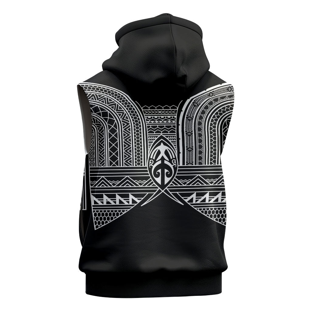 Philippines Igorot Tribal Inspired Sleeveless Hoodie Black Version