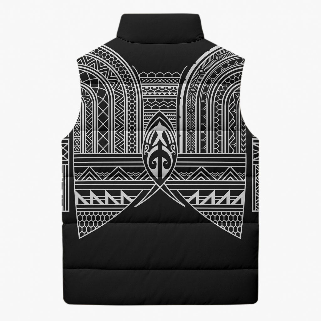 Philippines Igorot Tribal Inspired Sleeveless Puffer Jacket Black Version